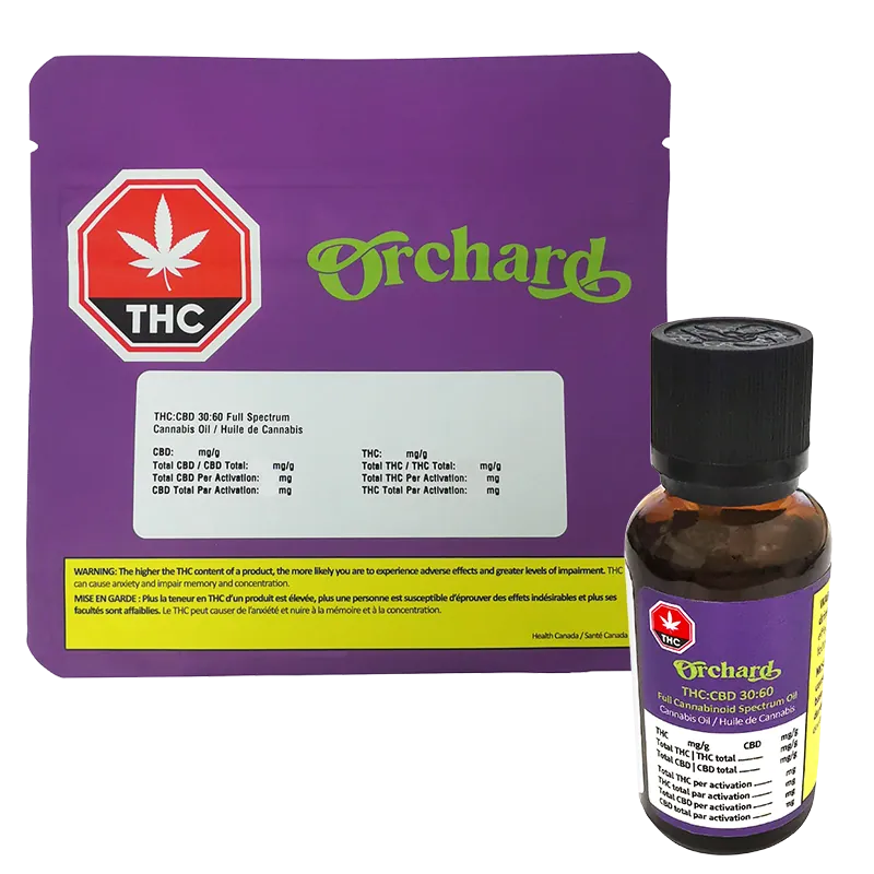 Orchard 30 ml THC:CBD 30:60 Full Cannabinoid Spectrum Oil Oils & Caps