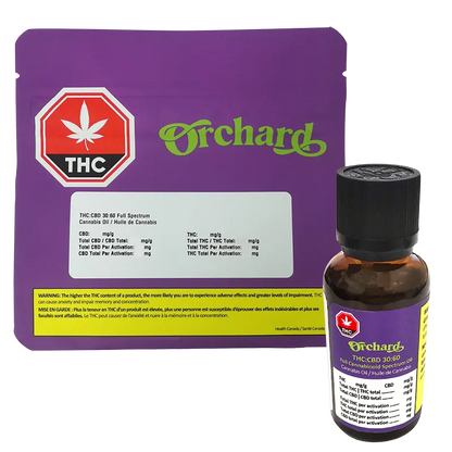 Orchard 30 ml THC:CBD 30:60 Full Cannabinoid Spectrum Oil Oils & Caps
