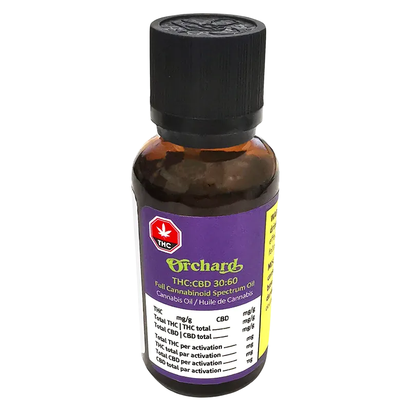 Orchard 30 ml THC:CBD 30:60 Full Cannabinoid Spectrum Oil Oils & Caps