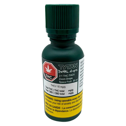 TYTAN Dope Drops 30 ml 2:1 THC:THCV Zoom Drops Space Fruit Oils & Caps