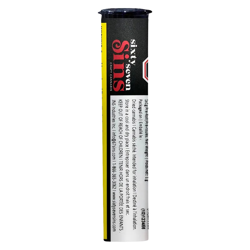 Sixty Seven Sins 1 g Gas Face PR 1 x 1 g Pre-Rolls