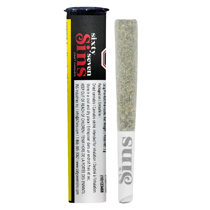 Sixty Seven Sins 1 g Gas Face PR 1 x 1 g Pre-Rolls