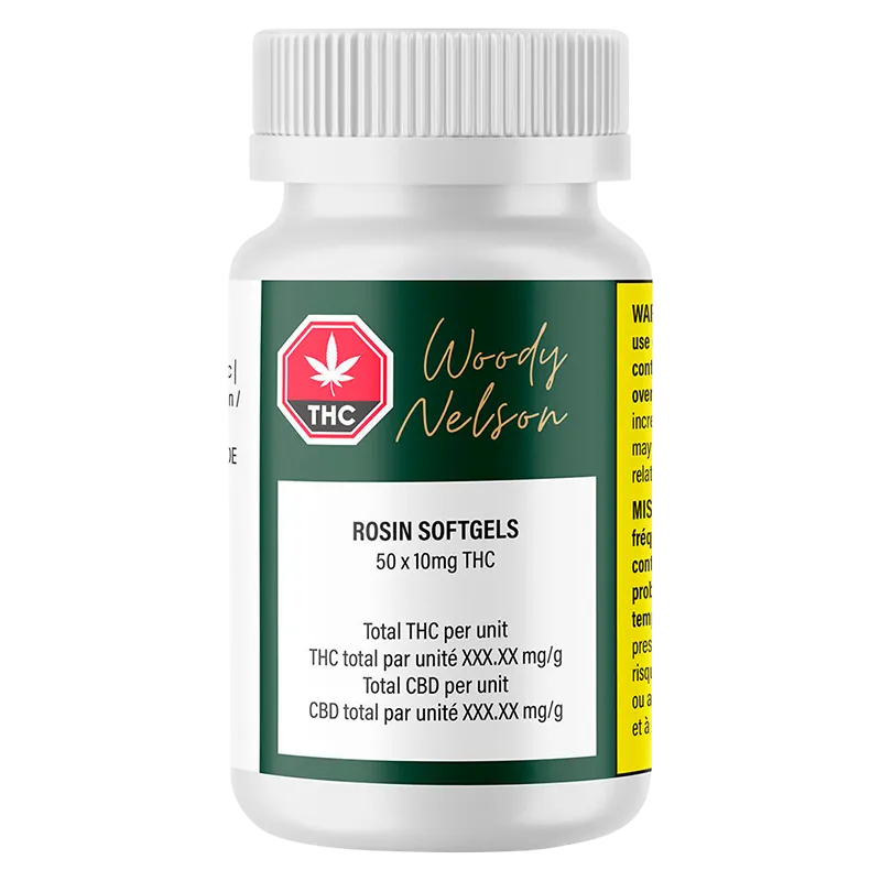 Woody Nelson 50 Caps Rosin Softgels Oils & Caps