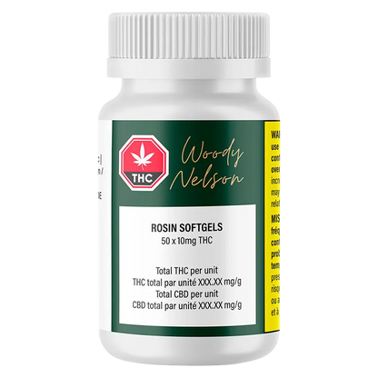 Woody Nelson 50 Caps Rosin Softgels Oils & Caps