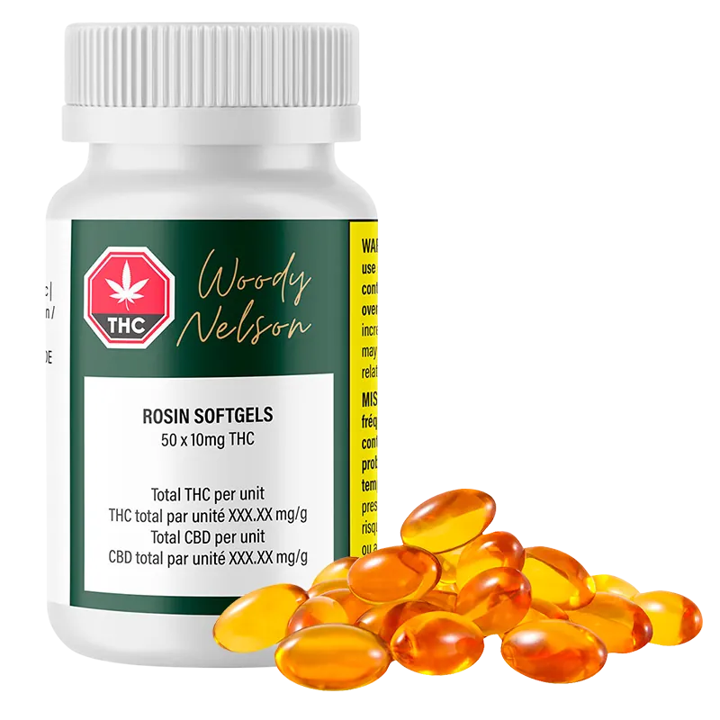 Woody Nelson 50 Caps Rosin Softgels Oils & Caps