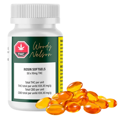 Woody Nelson 50 Caps Rosin Softgels Oils & Caps