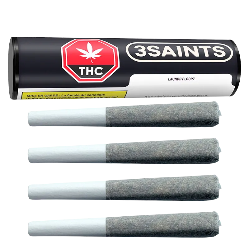 3Saints 2 g Laundry Loopz PR 4 x 0.5 g Pre-Rolls