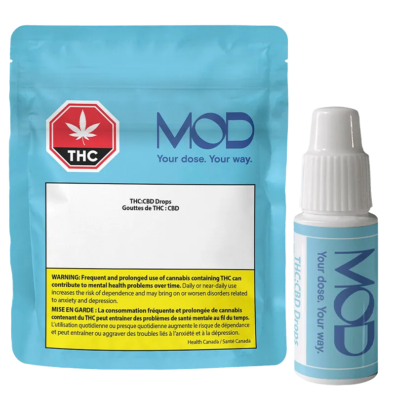 MOD 3 ml THC:CBD Drops Oils & Caps