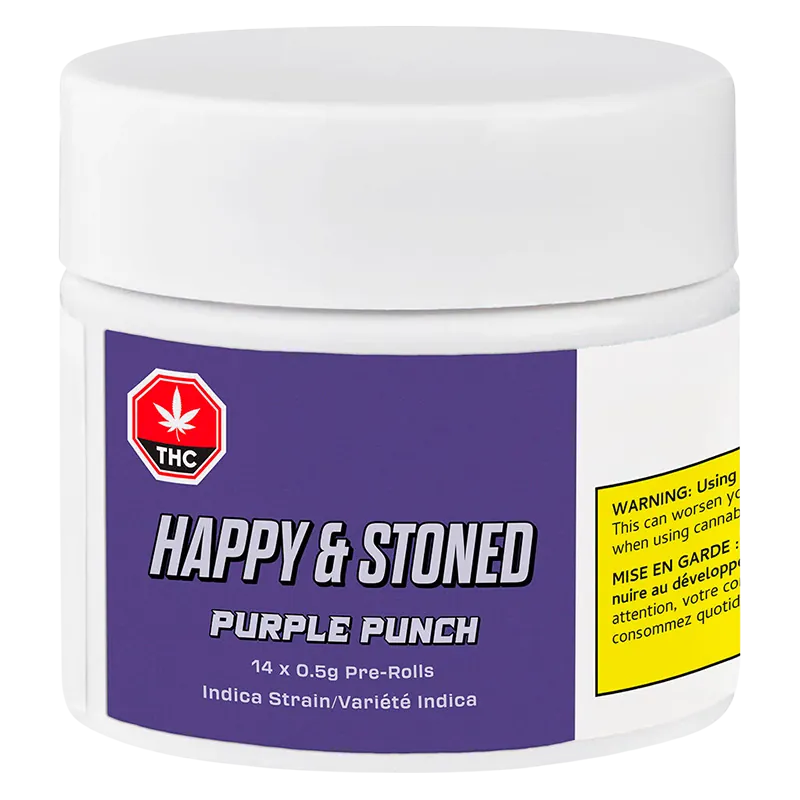 Happy & Stoned 7 g Purple Punch PR 14 x 0.5 g Pre-Rolls