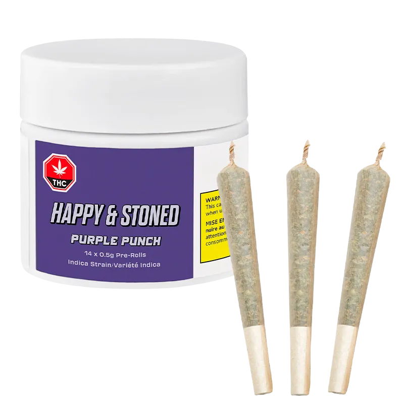 Happy & Stoned 7 g Purple Punch PR 14 x 0.5 g Pre-Rolls