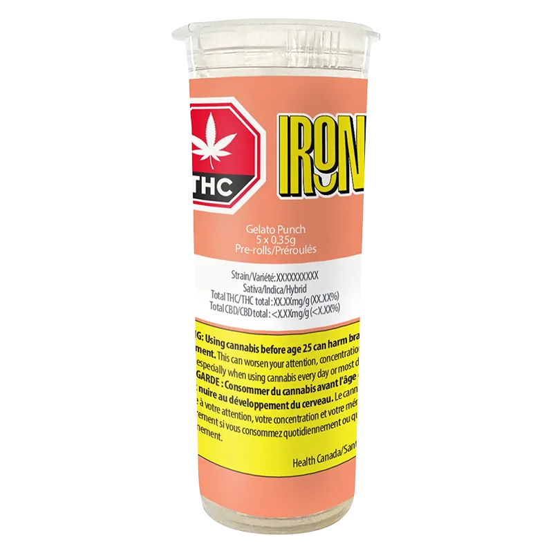 Irony 1.75 g Gelato Punch PR 5 x 0.35 g Pre-Rolls