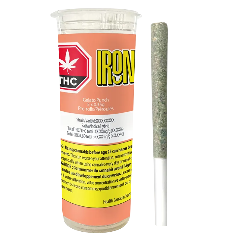 Irony 1.75 g Gelato Punch PR 5 x 0.35 g Pre-Rolls