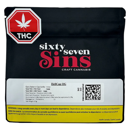 Sixty Seven Sins 3.5 g HellCap OG Flower