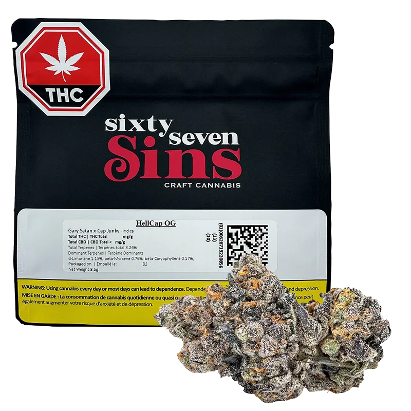 Sixty Seven Sins 3.5 g HellCap OG Flower