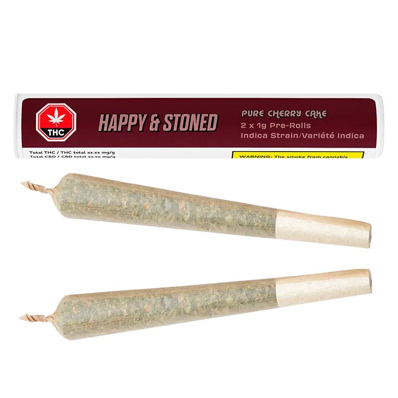 Happy & Stoned 2 g Pure Cherry Cake PR 2 x 1 g Pre-Rolls