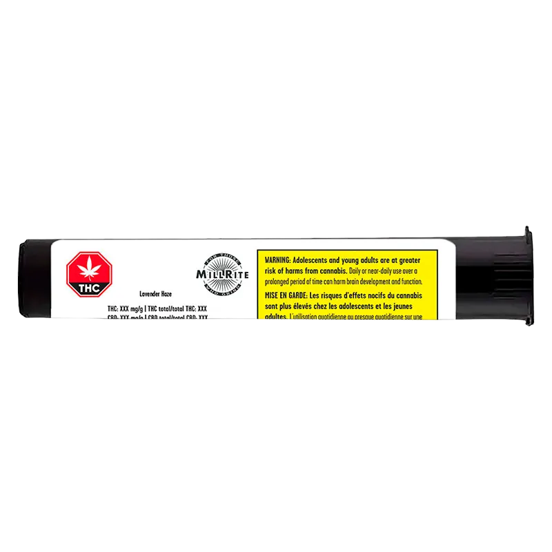 MillRite 1 g Lavender Haze Glass Tip Blunt PR 1 x 1 g Pre-Rolls