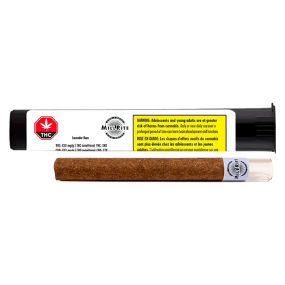 MillRite 1 g Lavender Haze Glass Tip Blunt PR 1 x 1 g Pre-Rolls