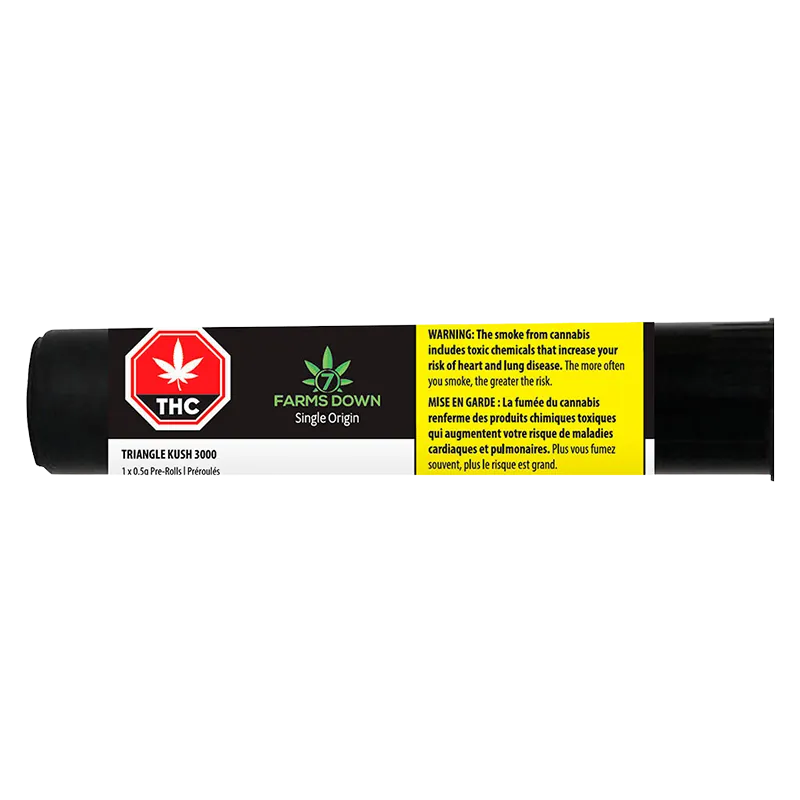 7 Farms Down 0.5 g Triangle Kush 3000 PR 1 x 0.5 g Pre-Rolls