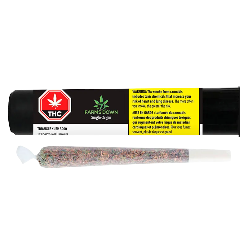 7 Farms Down 0.5 g Triangle Kush 3000 PR 1 x 0.5 g Pre-Rolls
