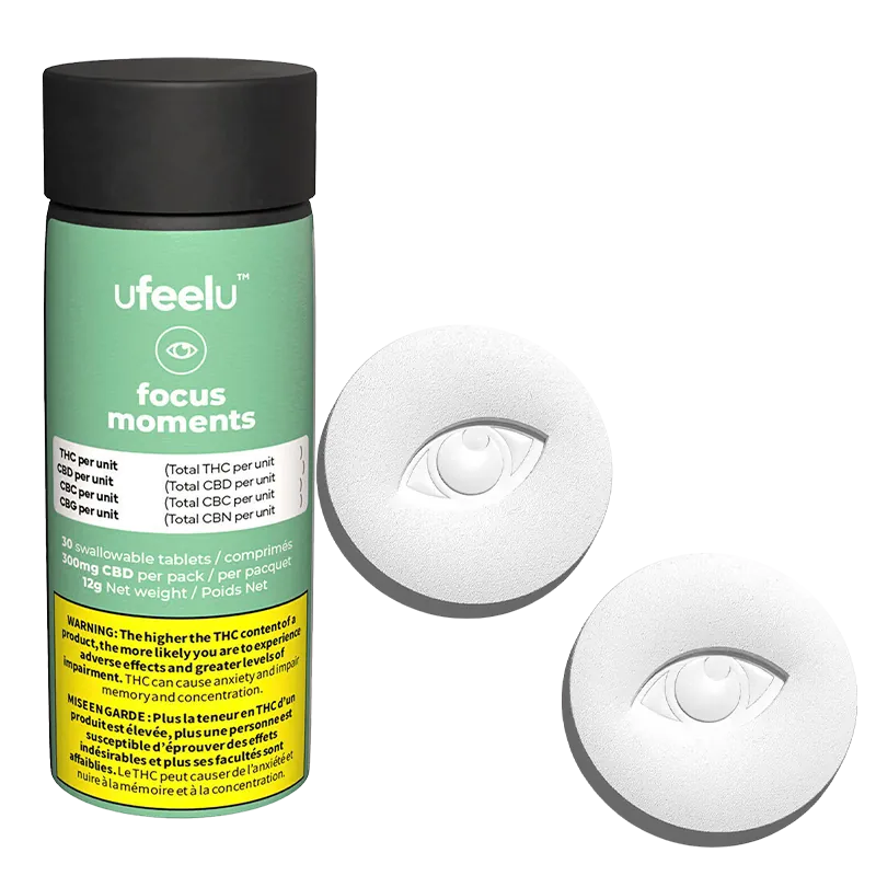 ufeelu 30 caps Focus Moments (CBD:CBC:CBG) Oil & Caps