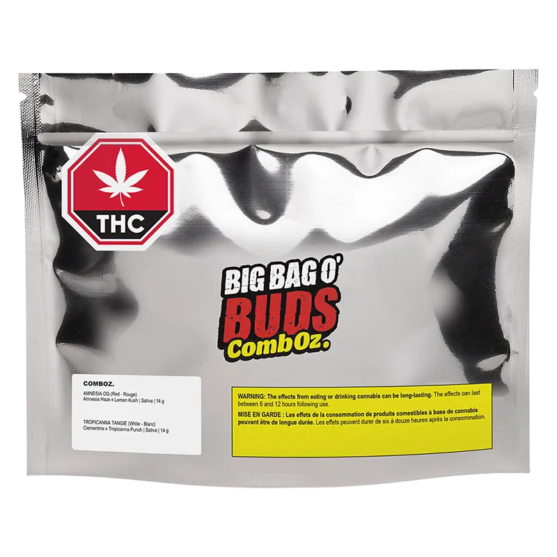 Big Bag O'Buds 28 g Comboz Amnesia OG & Tropicanna Tangie Flower