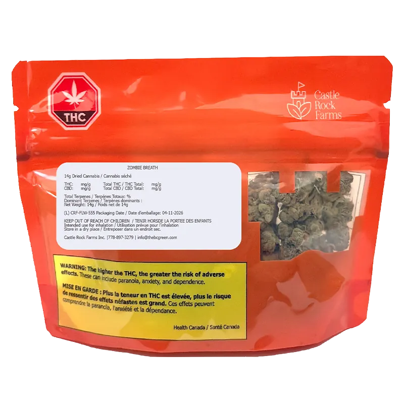 Castle Rock Farms 14 g Zombie Breath Flower