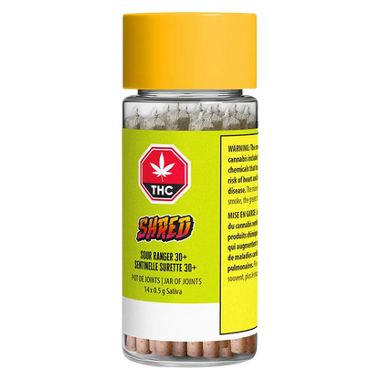 Shred 7 g Sour Ranger Jar of Joints PR 14 x 0.5 g Pre-Rolls