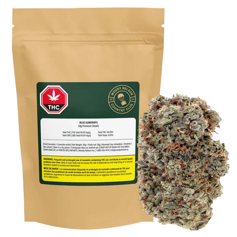 Woody Nelson Country Club 28 g Blue Gumdrops Premium Smalls Otb Flower
