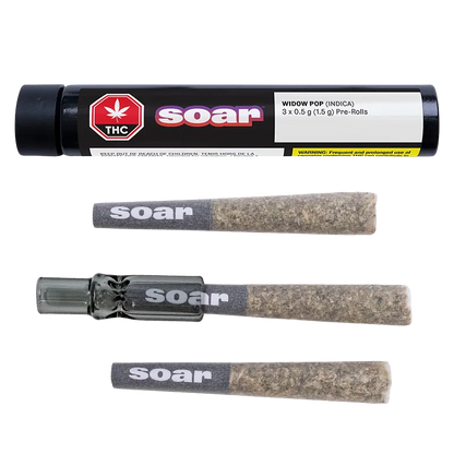 Soar 1.5 g Widow Pop PR 3 x 0.5 g Pre-Rolls