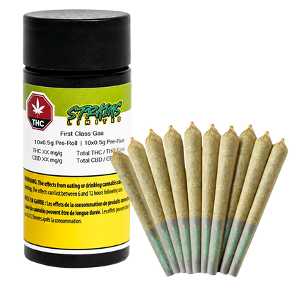 Strains Limited 5 g First Class Gas PR 10 x 0.5 g Pre-Rolls