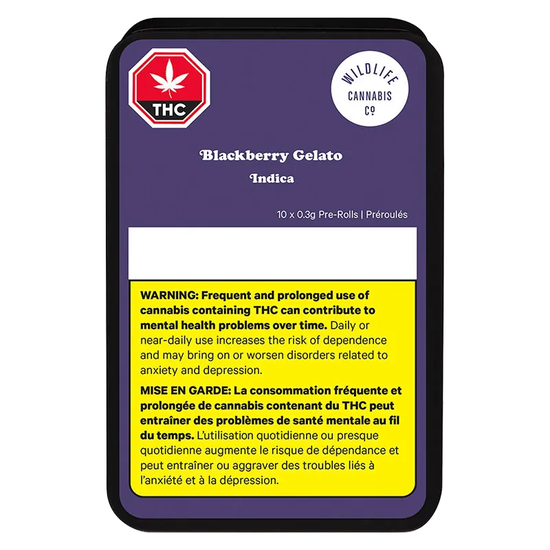 Wildlife 3.5 g Blackberry Gelato PR 10 x 0.35 g Pre-Rolls