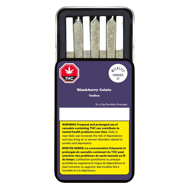 Wildlife 3.5 g Blackberry Gelato PR 10 x 0.35 g Pre-Rolls