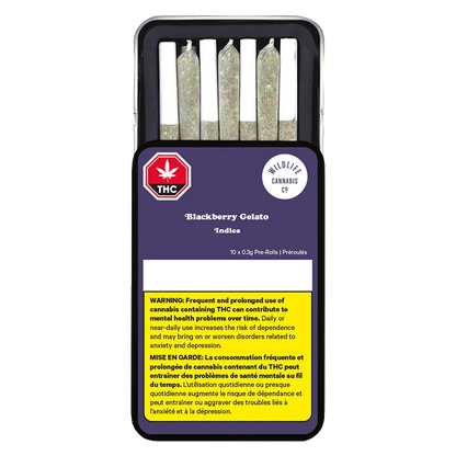 Wildlife 3.5 g Blackberry Gelato PR 10 x 0.35 g Pre-Rolls