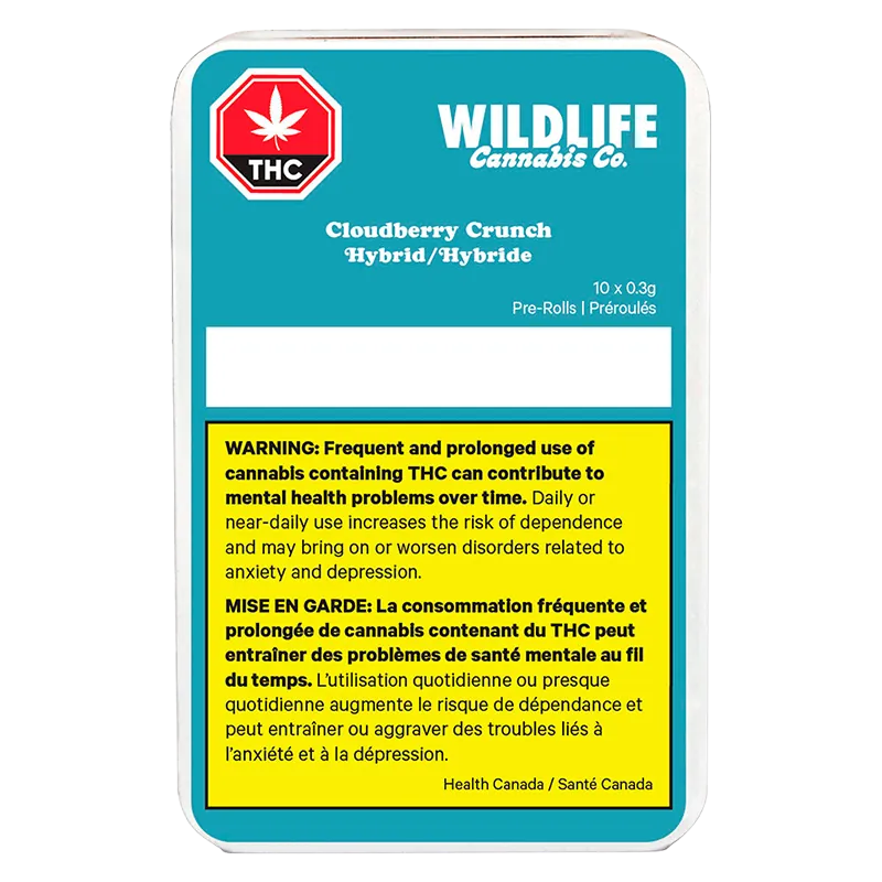 Wildlife 3.5 g Cloudberry Crunch PR 10 x 0.35 g Pre-Rolls