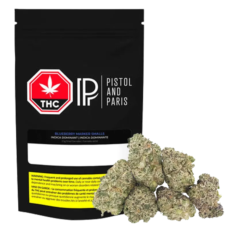 Pistol And Paris 3.5 g Blueberry Marker Smalls Flower