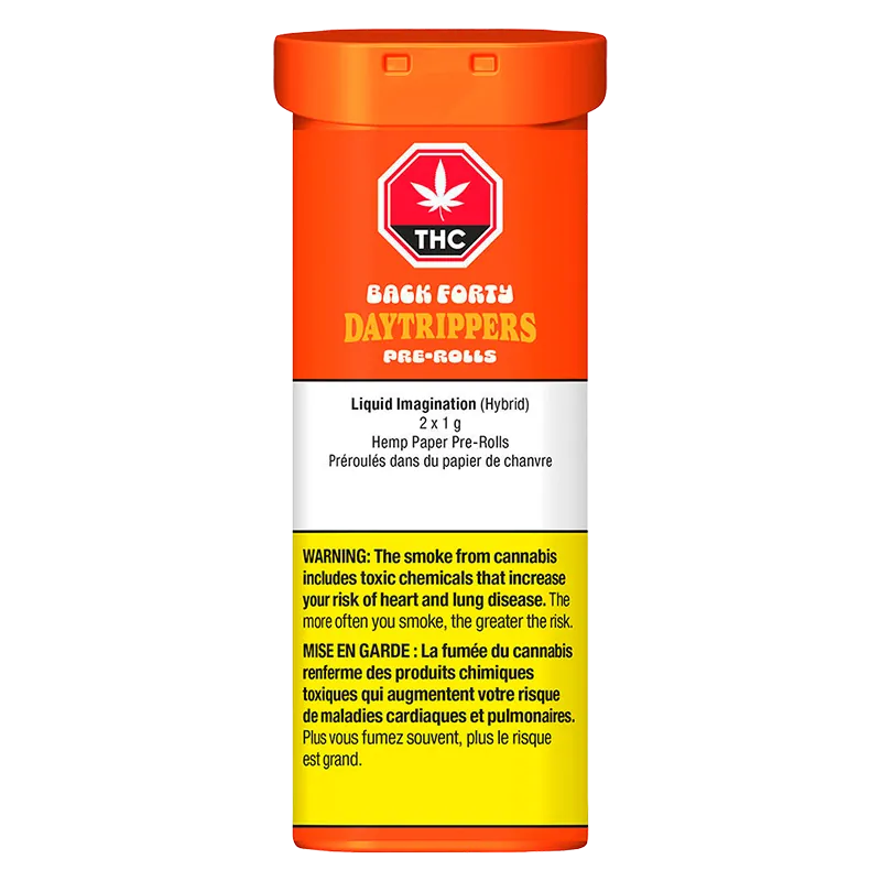 Back Forty 2 g Daytrippers Liquid Imagination PR 2 x 1 g Pre-Rolls