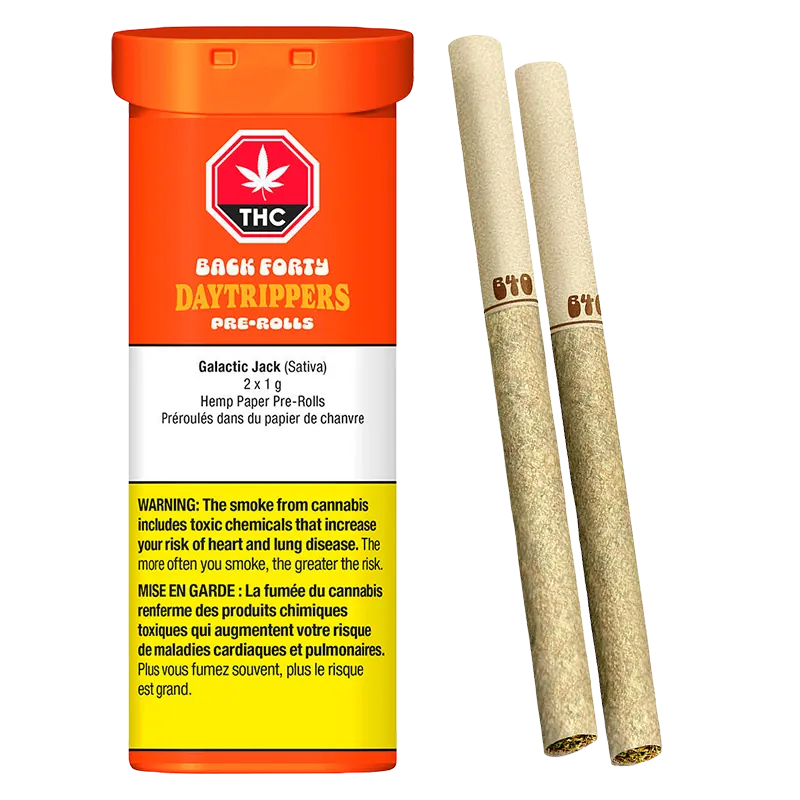 Back Forty 2 g Daytrippers Galactic Jack PR 2 x 1 g Pre-Rolls