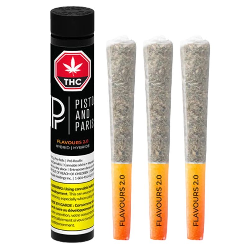 Pistol And Paris 1.5 g Flavours 2.0 Variety Pack PR 3 x 0.5 g Pre-Rolls