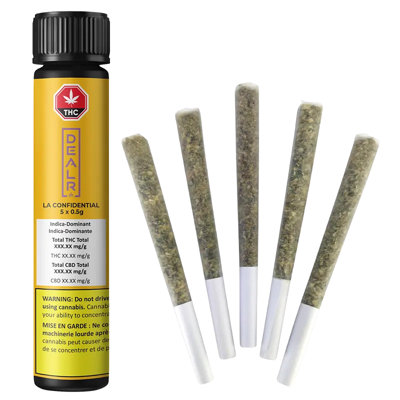 Dealr 2.5 g LA Confidential PR 5 x 0.5 g Pre-Rolls