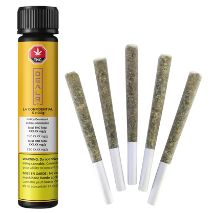 Dealr 2.5 g LA Confidential PR 5 x 0.5 g Pre-Rolls