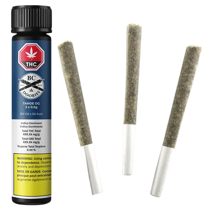 BC Doobies 1.5 g Tahoe OG PR 3 x 0.5 g Pre-Rolls