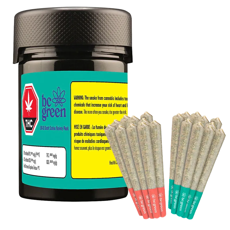 BC Green 10 g 10+10 Craft Sativa Variety Pack PR 20 x 0.5 g Pre-Rolls