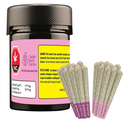 Castle Rock Farms 10 g 10+10 Craft Indica Variety Pack PR 20 x 0.5 g Pre-Rolls