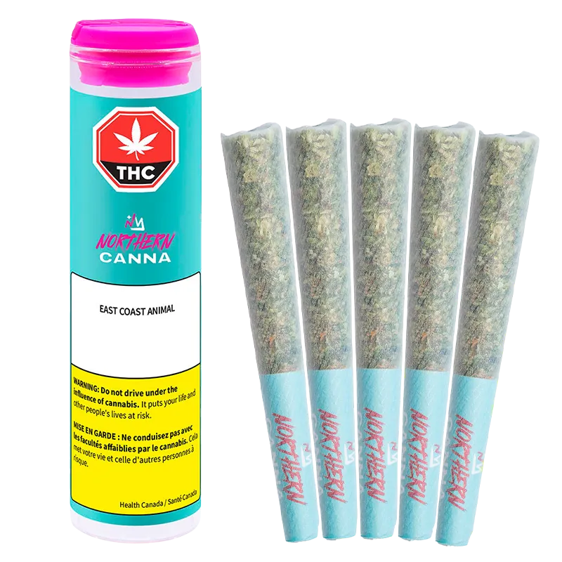 Northern Canna 2.5 g East Coast Animal PR 5 x 0.5 g Pre-Rolls
