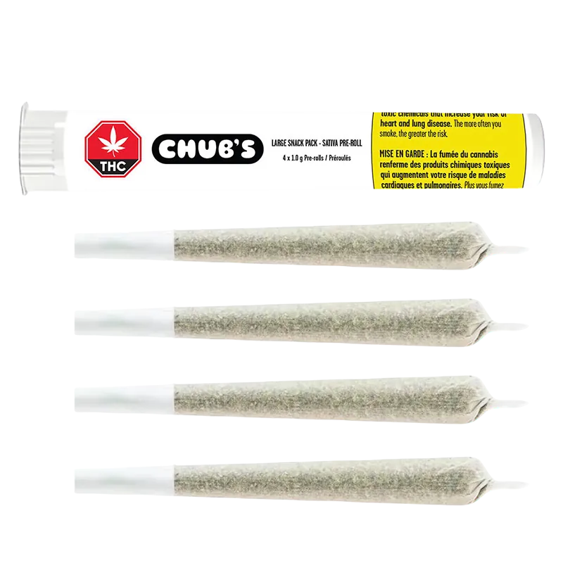 Chub's 4 g Large Snack Pack Sativa PR 4 x 1 g Pre-Rolls