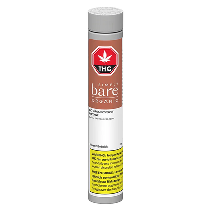 Simply Bare 1.5 g BC Organic Velvet Octane PR 3 x 0.5 g Pre-Rolls