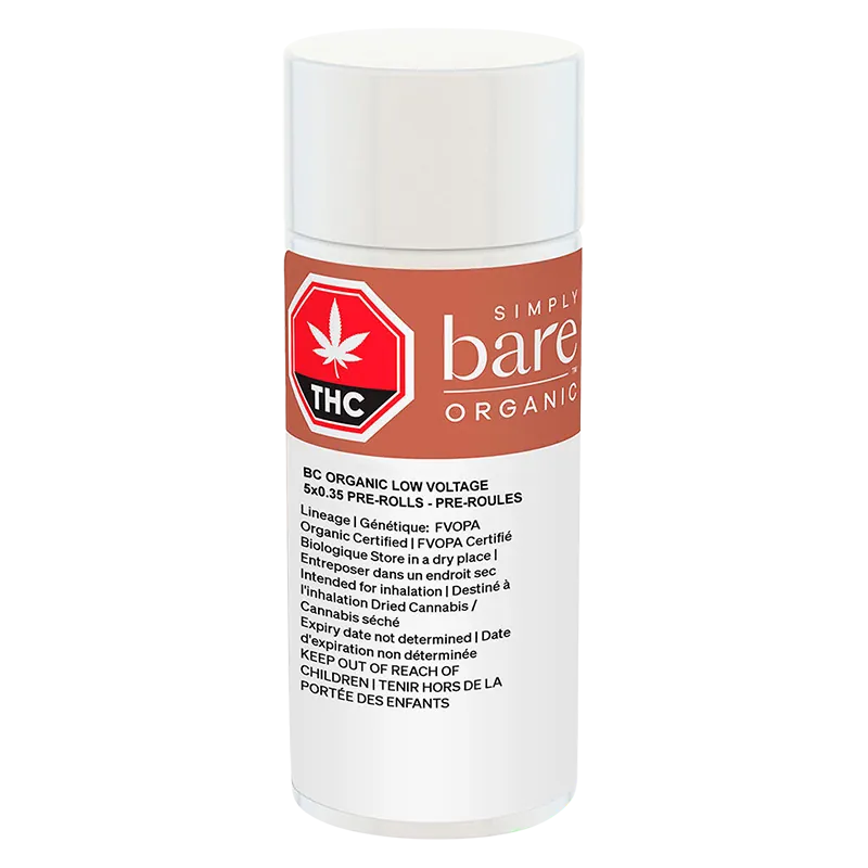 Simply Bare 1.75 g BC Organic Low Voltage PR 5 x 0.35 g Pre-Rolls