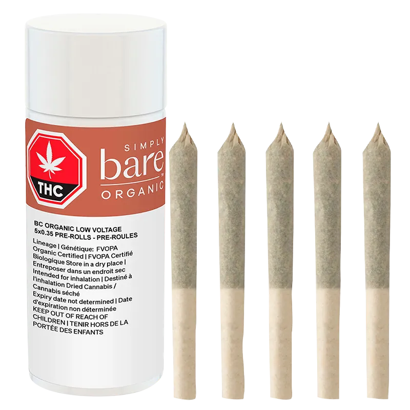 Simply Bare 1.75 g BC Organic Low Voltage PR 5 x 0.35 g Pre-Rolls