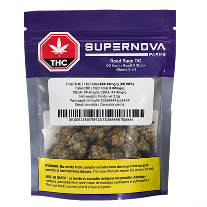 Supernova Farms 3.5 g Road Rage OG Flower