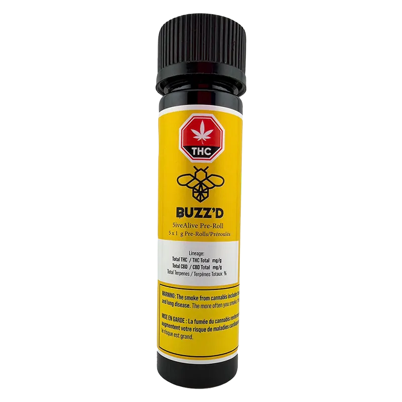 Buzz'd 5 g 5iveAlive PR 5 x 1 g Pre-Rolls